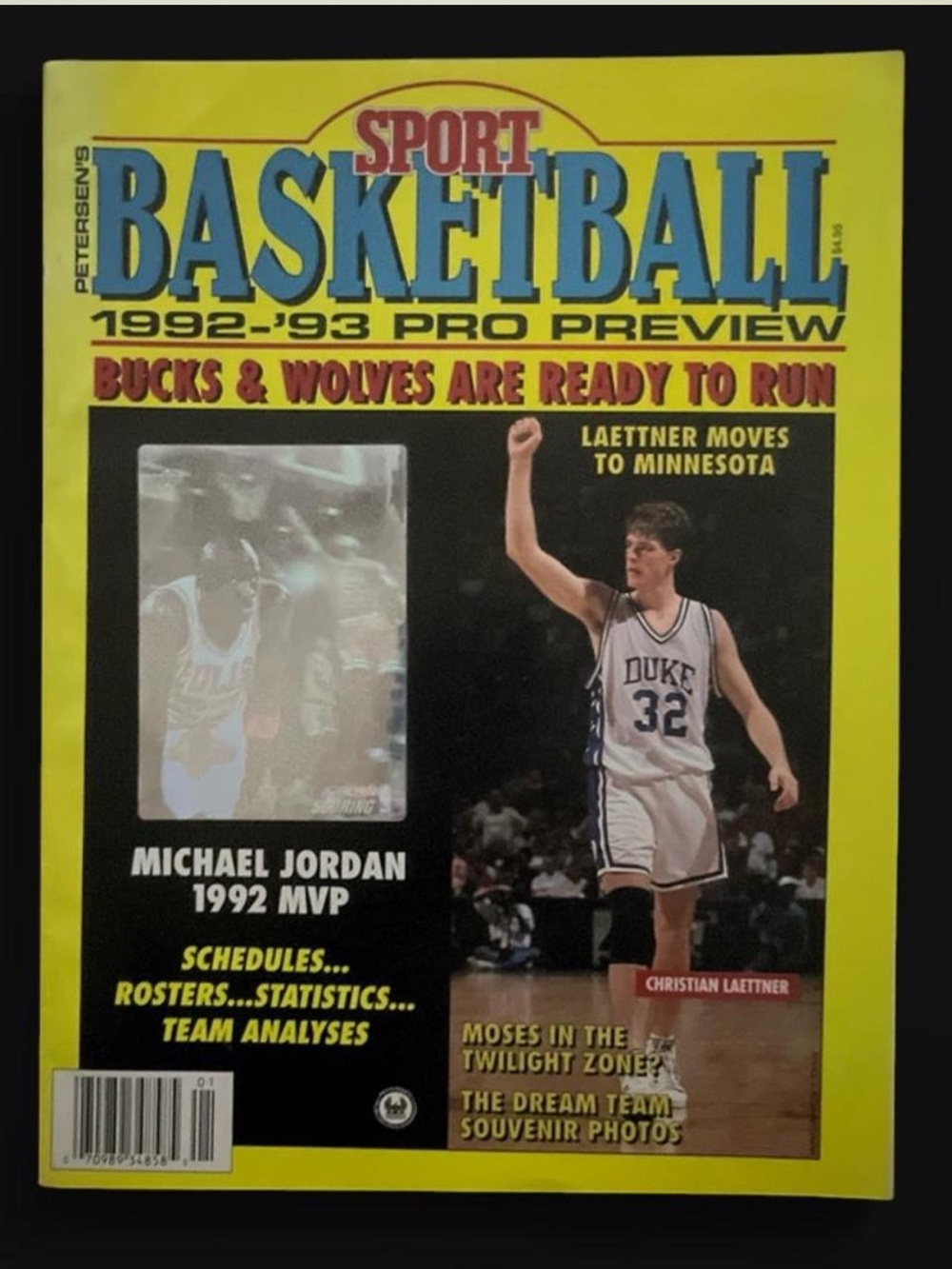 Petersen  Basketball Pro Preview Magazine - Yellow & Blue Cover